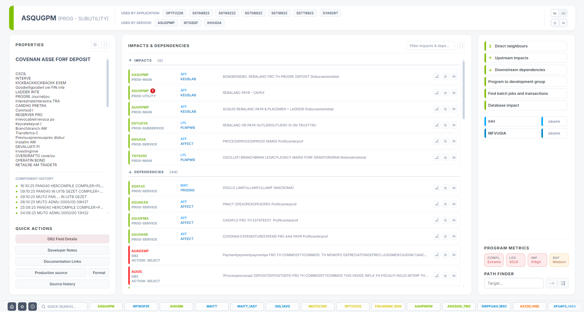 Component discovery home