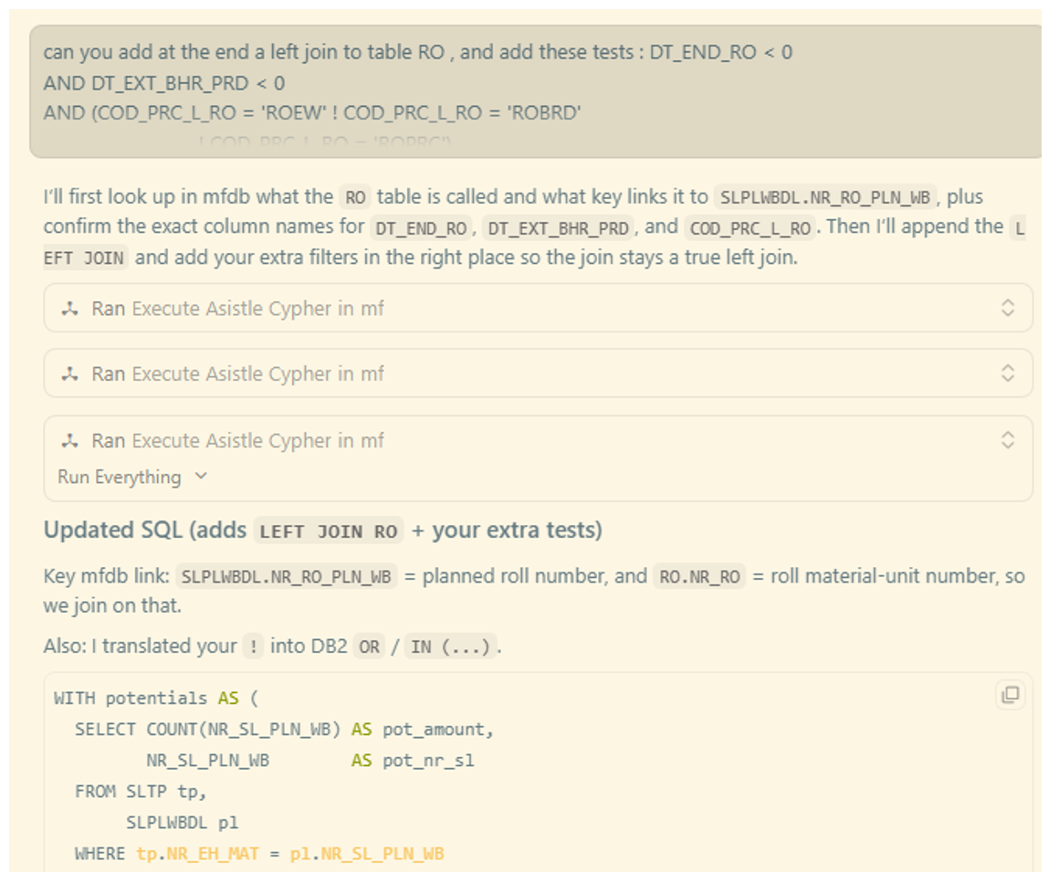 Update query with field context